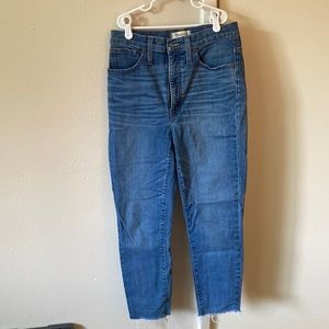 Madewell medium wash 11 inch high rise skinny jean
